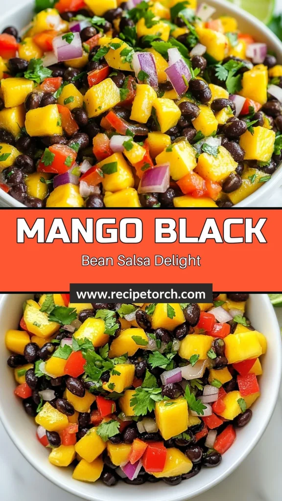 Discover the ultimate Tropical Mango Salsa with this easy black bean salsa recipe! Bursting with fresh mango flavors and vibrant ingredients, this healthy salsa dip is perfect for any occasion. Experience the refreshing taste of cilantro lime salsa combined with hearty black beans and juicy mango. Whip it up in just 15 minutes and serve with tortilla chips for a crowd-pleaser. Save this recipe for your next gathering! #MangoSalsa #HealthyDips #FreshRecipes #SalsaRecipe