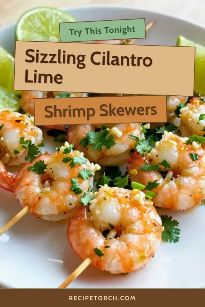 Discover the deliciousness of Cilantro Lime Shrimp Skewers, a perfect grilled shrimp recipe for your next gathering! This easy shrimp skewers dish features a zesty shrimp marinade with lime and fresh cilantro that will tantalize your taste buds. With simple steps, you can create the ultimate Cilantro Lime seafood dish. Ready to impress your guests? Save this recipe now and bring the flavors of the grill to your table! #CilantroLimeShrimp #GrilledShrimpRecipe #EasyShrimpSkewers #SeafoodLovers