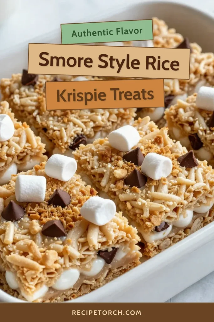 Indulge in the deliciousness of S'mores Rice Krispie Treats, an easy Rice Krispie treats recipe perfect for any occasion! This no-bake s'mores dessert combines chocolate, mini marshmallows, and graham cracker goodness, making it an irresistible party snack idea. Ready in just 40 minutes, these chocolate marshmallow treats will be a hit at gatherings. Save this recipe for your next event and enjoy every bite! #SmoreTreats #NoBakeDessert #PartySnacks #RiceKrispieTreats