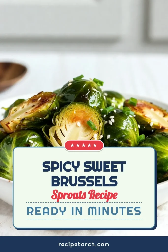 Elevate your meals with this Sriracha honey glazed Brussels sprouts recipe! These roasted Brussels sprouts are a delicious, easy side dish that features sweet spicy flavors, thanks to the perfect blend of honey and Sriracha sauce. Enjoy these spicy honey glazed vegetables at your next dinner and impress your guests. Perfect for any occasion! Save this recipe and spice up your kitchen today! #SrirachaBrusselsSprouts #RoastedBrusselsSprouts #SpicyHoneyVegetables #EasySideDish