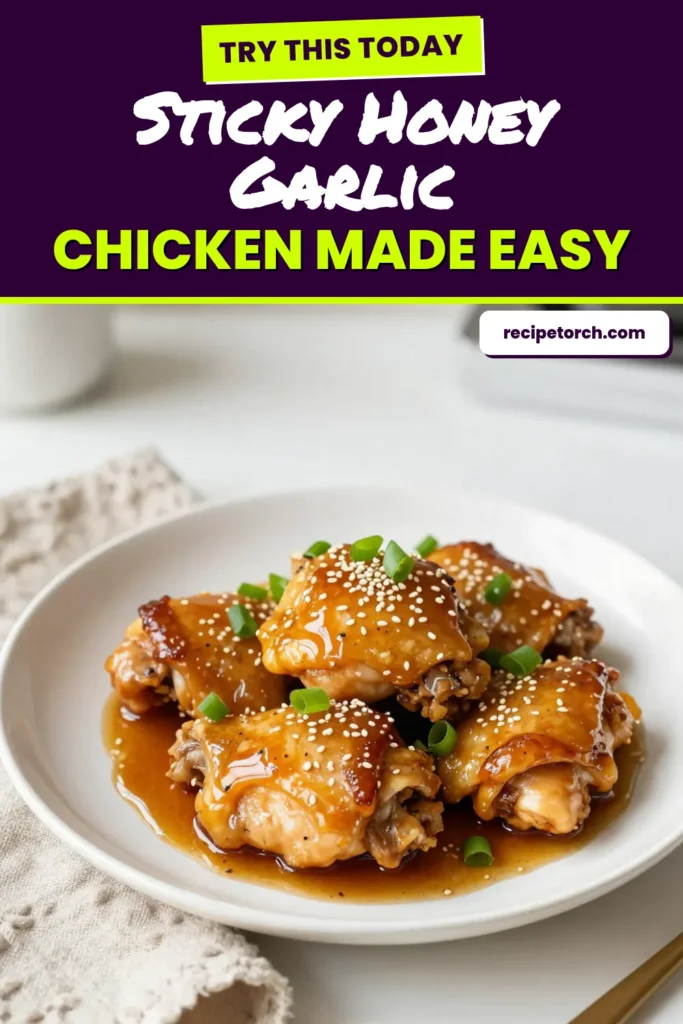 Discover the ultimate honey garlic chicken recipe with this easy Honey Garlic Instant Pot Chicken! Juicy Instant Pot chicken thighs are coated in a delicious easy honey garlic sauce, making it a favorite among pressure cooker chicken recipes. Perfect for busy nights, this sesame oil chicken recipe is ready in just 30 minutes. Don&rsquo;t miss out &ndash; save this recipe for your next meal and enjoy a flavor-packed dinner! #InstantPotRecipes #HoneyGarlicChicken #EasyDinner #PressureCookerRecipes