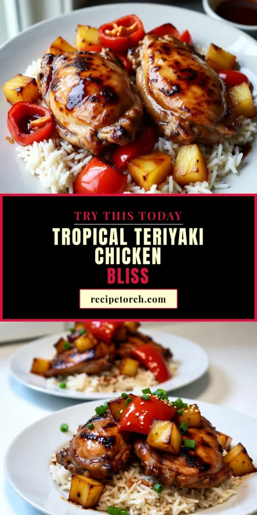 Looking for a delicious and healthy dinner? Try this easy Pineapple Teriyaki Chicken recipe! With marinated chicken thighs, fresh pineapple, and vibrant veggies, this dish delivers flavor and nutrition. Perfect for quick dinner recipes, this healthy pineapple chicken is a family favorite. Get the full recipe and make your mealtime special! Save this for your next culinary adventure! #PineappleTeriyaki #EasyDinnerRecipe #HealthyEating #QuickRecipes
