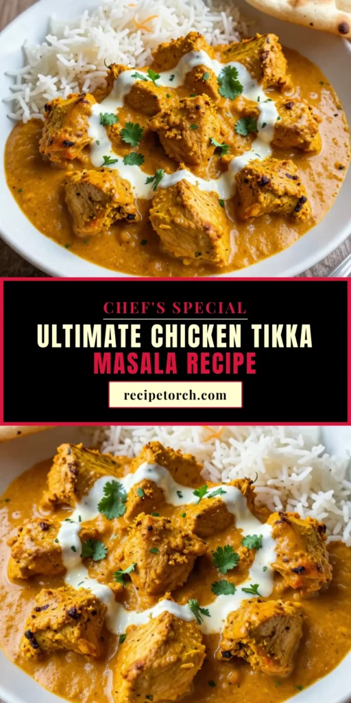 Discover the mouthwatering goodness of this Chicken Tikka Masala recipe! Perfect for busy nights, this easy Indian chicken recipe features marinated chicken thighs in a creamy tikka masala sauce that's bursting with flavor. Homemade chicken tikka masala never tasted better or simpler! Try it tonight and elevate your dinner game. Save this recipe for a delicious feast! #ChickenTikkaMasala #IndianFood #EasyRecipes #HomemadeCooking