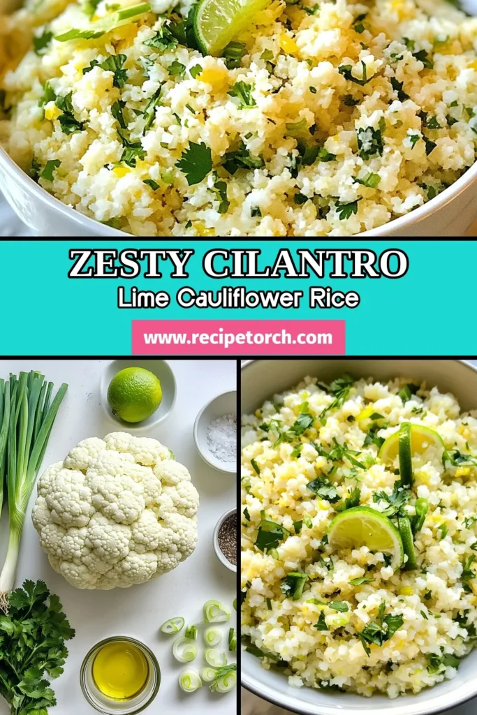 Looking for a flavorful and healthy cauliflower rice recipe? This cilantro lime cauliflower rice is the perfect low carb side dish! It's an easy cauliflower rice recipe that&rsquo;s vegan and packed with zesty lime and fresh cilantro flavors. Enjoy it as a nutrient-rich base for your favorite meals. Try this delicious dish and elevate your dining experience today! Don&rsquo;t forget to save for later! #CauliflowerRice #HealthyEating #VeganRecipes #LowCarbDiet