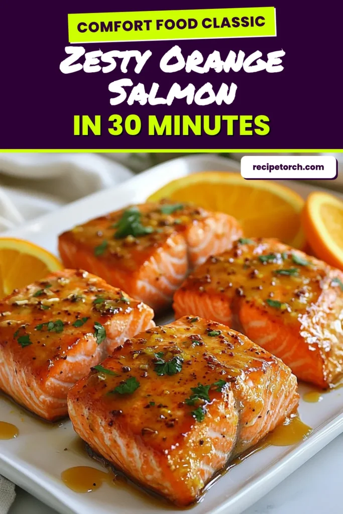 Discover a delicious orange glazed salmon recipe that is both healthy and easy to make. This baked salmon dish features a vibrant citrus salmon marinade with freshly squeezed orange juice and zesty flavors. Perfect for a weeknight dinner or special occasion, this recipe will surely impress. Try this easy salmon recipe today and elevate your meals! Save this healthy favorite now! #OrangeGlazedSalmon #HealthyEating #EasySalmonRecipes #CitrusMarinade