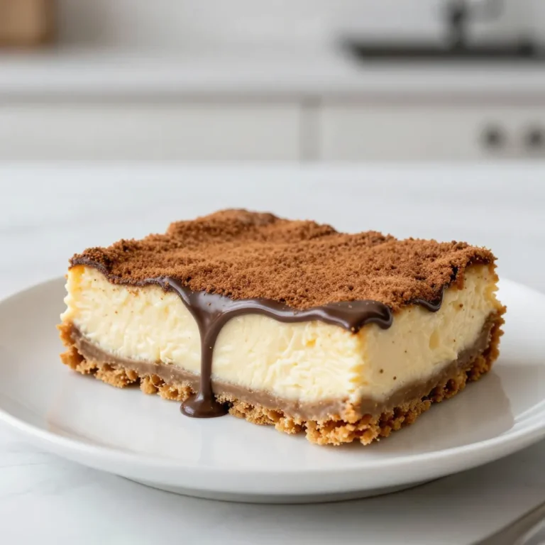 - 1 ½ cups graham cracker crumbs - ½ cup unsalted butter, melted - ¼ cup granulated sugar - 1 teaspoon ground cinnamon - 16 oz cream cheese, softened - ¾ cup granulated sugar - 2 large eggs - 1 teaspoon vanilla extract - 1 tablespoon all-purpose flour - ¼ cup granulated sugar - 1 tablespoon ground cinnamon - ½ cup chocolate chips (optional) To make churro cheesecake bars, you need a few simple ingredients. First, for the crust, you will use graham cracker crumbs, melted butter, sugar, and cinnamon. These give a sweet and crunchy base. For the cheesecake filling, you need softened cream cheese, sugar, eggs, vanilla, and flour. The cream cheese makes it rich and creamy. The eggs help it set, while vanilla adds flavor. Finally, for the topping, you mix sugar and cinnamon. You can also add chocolate chips if you want extra sweetness. These ingredients create a fun and tasty dessert that everyone loves. {{ingredient_image_2}} - Preheat oven to 325°F (163°C). - Line an 8x8 inch baking pan with parchment paper. First, set your oven. This temperature helps the bars bake evenly. The parchment paper makes it easy to lift the bars out later. - Combine ingredients in a bowl. - Press mixture into the baking pan evenly. In a bowl, mix graham cracker crumbs, melted butter, sugar, and cinnamon. Stir until it feels like wet sand. Press this mix into the pan’s bottom. Make sure it is even. - Bake crust for 10 minutes. - Prepare cheesecake filling while crust cools. Bake the crust for 10 minutes. This step gives it a nice, firm base. While it cools, you can start making the cheesecake filling. - Beat cream cheese until smooth. - Add sugar, eggs, vanilla, and flour. In a separate bowl, beat the softened cream cheese until creamy. Then, mix in sugar until smooth. Add the eggs one by one, mixing well after each. Finally, add vanilla and flour. Stir gently so it stays creamy. - Pour filling over crust. - Bake for 30-35 minutes until set. Carefully pour the cheesecake filling over the baked crust. Spread it evenly with a spatula. Bake for 30-35 minutes. The edges should be set but the center can still jiggle slightly. - Cool at room temperature; chill in refrigerator. - Prepare topping and cut into bars. Let the bars cool at room temperature for about an hour. After that, chill them in the fridge for at least two hours. When ready, mix sugar and cinnamon for the topping. Lift the cheesecake from the pan using the parchment. Cut into bars and sprinkle the cinnamon sugar mixture on top. Enjoy your sweet treat! - Use fresh graham cracker crumbs. Old crumbs lose their flavor and texture. - Ensure butter is fully melted. This binds the crust well and gives a great crunch. - Soften cream cheese completely. Cold cream cheese makes lumps in your filling. - Avoid overmixing after adding eggs. This keeps the filling light and avoids cracks. - Adjust the cinnamon amount for the topping. More cinnamon adds warmth, while less gives a milder taste. - Consider adding citrus zest for brightness. A touch of lemon or orange zest can elevate the flavors. Pro Tips Chill the Cream Cheese: For a smoother cheesecake filling, ensure your cream cheese is at room temperature before mixing. This helps avoid lumps and creates a creamy texture. Don’t Overmix: When adding eggs to the cheesecake filling, mix just until combined. Overmixing can incorporate too much air, leading to cracks during baking. Use a Water Bath: If you want an extra creamy texture and to reduce the risk of cracks, consider baking your cheesecake in a water bath. Wrap the pan in foil and place it in a larger pan filled with hot water. Let It Set: After baking, allow the cheesecake bars to cool at room temperature before chilling in the refrigerator. This helps the filling firm up properly and enhances the flavor. {{image_4}} You can make your churro cheesecake bars even more fun! Try adding some chopped nuts to the filling. Walnuts or pecans add a nice crunch. You can also swap out vanilla extract for almond extract. This gives your bars a whole new flavor. Let's talk toppings! Instead of chocolate chips, try a caramel drizzle. It adds a sweet twist. You can also use fresh fruit, like strawberries or raspberries. They add color and a fresh taste to each bite. Want a gluten-free version? No problem! Use gluten-free graham crackers for the crust. Just make sure all your ingredients are certified gluten-free. This way, everyone can enjoy these tasty treats without worry. You should store your churro cheesecake bars in an airtight container. This keeps them fresh and tasty. They are best enjoyed within 3-5 days. After that, they may lose some of their charm. You can freeze cut bars for up to 3 months. This is a great way to save some for later. Just make sure to wrap them well to avoid freezer burn. When you want to enjoy them again, thaw the bars in the refrigerator before serving. This keeps their texture smooth and creamy. If you want to warm your churro cheesecake bars, simply reheat them in the microwave for a few seconds. This can help enhance the flavors. You can serve them chilled or at room temperature, depending on your preference. Enjoying them both ways is a treat! Check for a slight jiggle in the center. This means it is not overbaked. The edges should be firm, while the center stays soft. It will set more as it cools. Yes, you can make these bars up to 2 days prior. This makes them great for parties or gatherings. Just store them in the fridge until you are ready to serve. You can use crushed cookies or pie crust as alternatives. Oreos or digestive biscuits work well. Just make sure to adjust the sugar if your substitute is sweet. Yes, you can use low-fat cream cheese. However, it may change the texture and flavor a bit. It might not be as rich and creamy as the full-fat version. Store uneaten bars in an airtight container in the fridge. They stay fresh for about 3-5 days. Enjoy them chilled or let them sit at room temperature before serving. You now know how to make delicious cheesecake bars. We covered crust, filling, and toppings. Each step is clear, from mixing ingredients to baking and storing. Don’t forget the tips for a creamy texture and variations to try. You can enjoy these bars fresh or chilled, and they are easy to make in advance. With some practice, you'll master this recipe. Enjoy your tasty treat, and share it with friends and family!