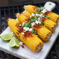 - 4 ears of fresh corn, husked - 4 tablespoons olive oil - 1 teaspoon chili powder - 1/2 teaspoon smoked paprika - 1/4 teaspoon cayenne pepper (adjust based on your spice preference) - Zest of 1 lime - Juice of 2 limes - Salt and pepper, to taste - 1/4 cup crumbled queso fresco or cotija cheese - Fresh cilantro leaves, for garnish - Grill - Basting brush - Mixing bowl - Whisk - Tongs {{ingredient_image_2}} First, heat your grill to medium-high. This step is key to getting nice grill marks. A hot grill helps the corn cook evenly and develop flavor. Make sure it is ready before you start. In a bowl, mix olive oil, chili powder, smoked paprika, and cayenne pepper. Add lime zest and lime juice to this blend. Don&rsquo;t forget to sprinkle in salt and pepper too. Whisk all the ingredients until smooth. This marinade will give your corn a zesty kick. Take your husked corn and brush it well with the marinade. Coat each ear on all sides. Set aside some marinade for later. Place the corn on the hot grill. Grill each ear for 10 to 15 minutes. Turn them often to ensure they cook well and get those lovely grill marks. The corn is done when it feels tender. In the last few minutes, use your reserved marinade to baste the corn. This adds flavor and keeps it moist. Once cooked, carefully remove the corn from the grill. Let it cool on a plate. If you like, sprinkle some crumbled queso fresco or cotija cheese while it&rsquo;s warm. Lastly, add fresh cilantro leaves for color and flavor. Enjoy your savory treat! For perfect grilled corn, preheat your grill to medium-high heat. This heat helps to get those lovely grill marks. Place the corn directly on the grill. Turn the ears every few minutes. This way, they cook evenly. Grill for 10 to 15 minutes until tender. Use tongs to handle the corn safely. Adjusting spice levels is key to your taste. Start with one teaspoon of chili powder. If you like heat, add more cayenne pepper slowly. Taste the marinade before brushing it on the corn. You can always add spice, but it&rsquo;s hard to take it away. To enhance flavors, use fresh lime juice and zest. They add brightness to the corn. Don&rsquo;t skip the queso fresco or cotija cheese. It adds a creamy taste that balances the spice. Fresh cilantro brings a nice herbal note. For a fun twist, add a sprinkle of smoked paprika on top before serving. This adds a savory touch that is hard to resist. Pro Tips Choose Fresh Corn: Always select the freshest corn available for the best flavor and texture. Look for bright green husks and plump kernels. Customize the Spice Level: Adjust the amount of cayenne pepper in the marinade to suit your heat preference, making it milder or spicier as desired. Grill Marks Matter: For those beautiful grill marks, make sure to turn the corn every few minutes for an even char and to avoid burning. Serve Immediately: Grilled corn is best enjoyed fresh off the grill. Serve it right away for optimal flavor and tenderness. {{image_4}} You can change the flavor of your corn by trying different spices. For a smoky taste, add more smoked paprika. If you prefer a tangy kick, mix in some lime juice and zest from another citrus, like lemon. You can also use garlic powder or onion powder for depth. For a sweet note, sprinkle some brown sugar into the marinade. Feel free to mix and match spices based on what you enjoy. While queso fresco and cotija cheese work well, you can use other cheeses too. Feta cheese adds a salty bite, while Parmesan gives a nutty flavor. For a creamy touch, try using goat cheese. You can also skip the cheese for a lighter version. Just make sure to garnish with fresh herbs for flavor. Grilled corn pairs well with many dishes. Serve it alongside grilled meats, tacos, or burgers. It makes a great side for summer barbecues. You can also turn it into a salad by cutting the kernels off the cob and mixing them with avocado and tomatoes. For a fun twist, try serving it with a spicy dipping sauce or a drizzle of ranch dressing. Enjoy it with drinks like lemonade or iced tea for a refreshing meal. After grilling, let the corn cool down. Place any leftover corn in a container. Cover it tightly with a lid or plastic wrap. Store it in the fridge. It will stay fresh for up to three days. When you're ready to eat the leftover corn, you can reheat it easily. Microwave the corn for one to two minutes. You can also grill it again for a few minutes. This will warm it up and give it that nice grilled flavor. If you have more corn than you can eat, freezing is a great idea. Wrap each ear of corn in plastic wrap. Then, place them in a freezer bag. Make sure to remove as much air as you can. You can freeze the corn for up to three months. When you want to use it, thaw it in the fridge overnight before reheating. Yes, you can use frozen corn. However, fresh corn gives the best taste and texture. If you use frozen corn, thaw it first. Then, follow the same steps to coat and grill it. The grilling time may be shorter. Keep an eye on it to avoid overcooking. To make this corn vegan, skip the cheese. Use plant-based cheese or leave it out entirely. The marinade is already vegan-friendly. Just focus on the chili and lime flavors. You can also add nutritional yeast for a cheesy flavor without dairy. Grilled corn pairs well with many sides. Here are some ideas: - Grilled veggies like peppers and zucchini - A fresh salad with avocado and tomatoes - Spicy black bean dip with tortilla chips - Rice or quinoa with lime and cilantro - Barbecued meat or veggie burgers for a complete meal These sides enhance the flavors and make for a fun meal! Grilled corn is simple and fun to make. We covered all the steps, from choosing ingredients to grilling techniques. You learned about marinades and cooking tips for the best flavor. Don't forget the variations to suit your taste and the best ways to store leftovers. Grilled corn adds joy to any meal. I hope you feel ready to enjoy this tasty treat!